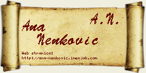 Ana Nenković vizit kartica